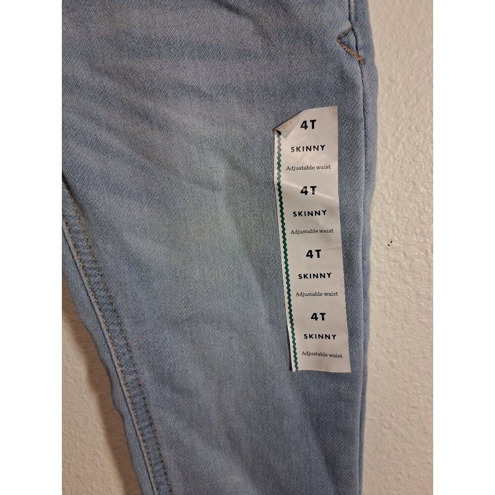 NWT Cat & Jack Denim Blue Jeans Skinny Light Wash Size 4T - Picture 3 of 7